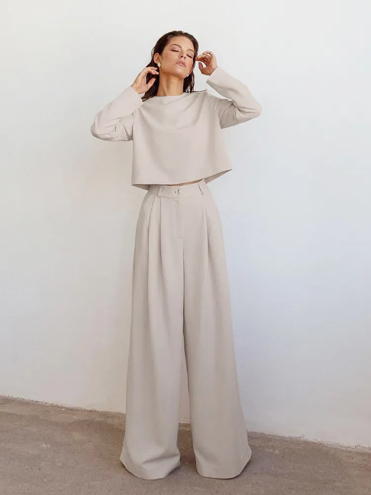 Vintage Wide-Leg Palazzo Pants and Top