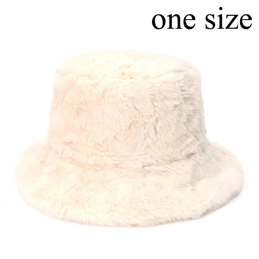 Winter Fluffy Bucket Hats