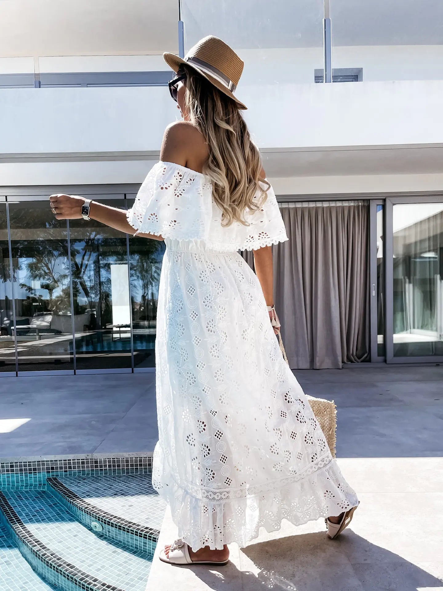 Elegant White Bohemia Summer Maxi Dress