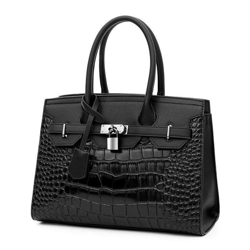 Trendy Shoulder Bag Messenger Handbag - Crocodile Pattern