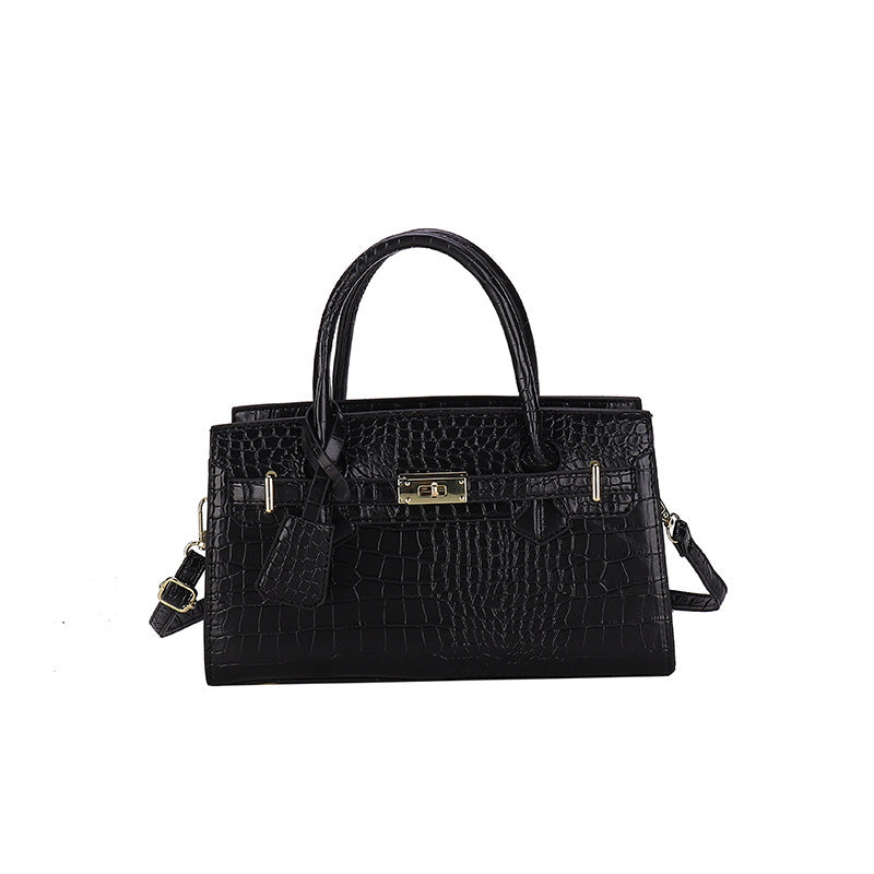 Fashion Crocodile Pattern Kelly Women's Handbag