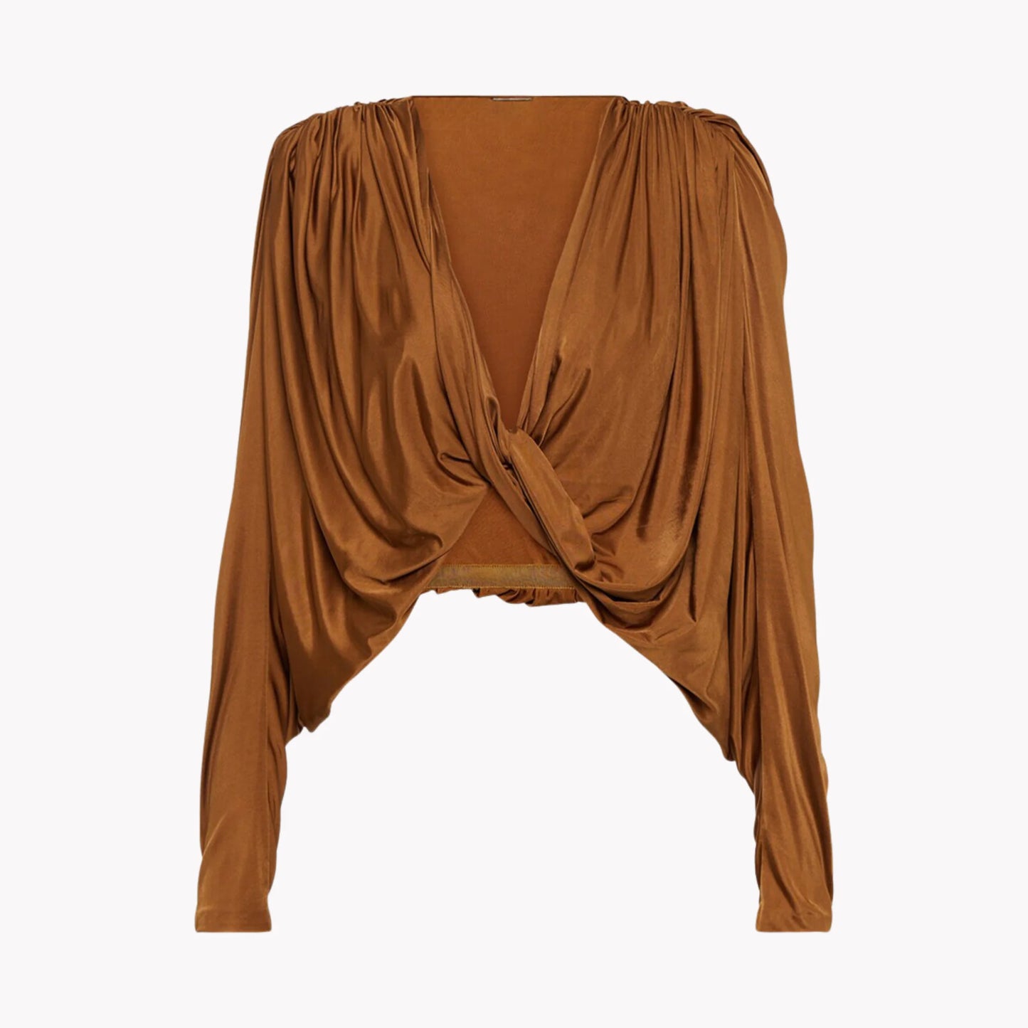 Twist Front Draped Blouse