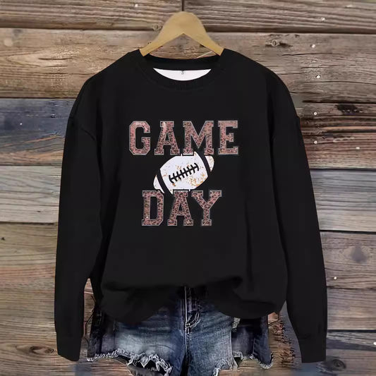 Trendy Women's Long Sleeve Football Sweater