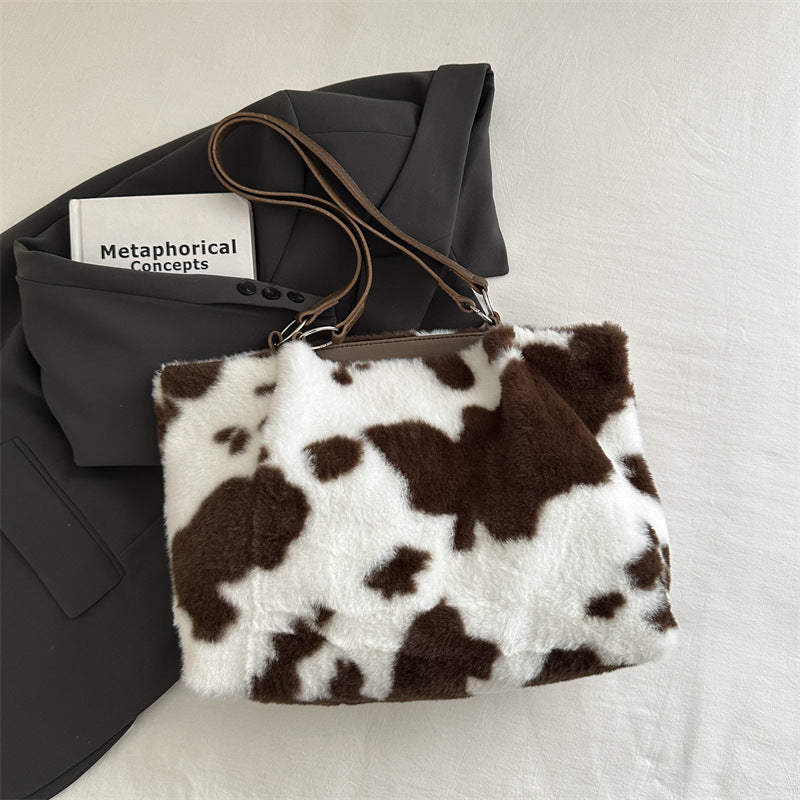 Fashion Casual Plush Small Square Bag