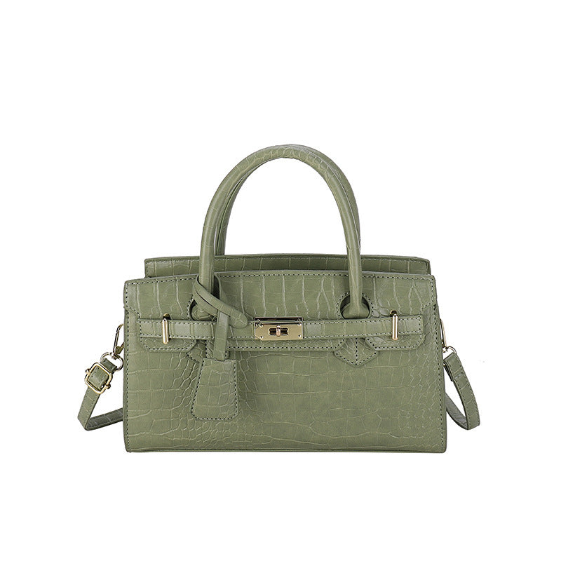 Fashion Crocodile Pattern Kelly Women's Handbag