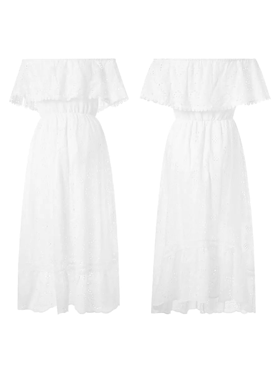 Elegant White Bohemia Summer Maxi Dress